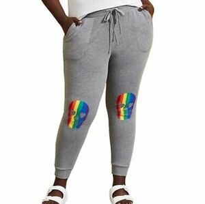 Torrid French Terry Rainbow Skull Jog Pants